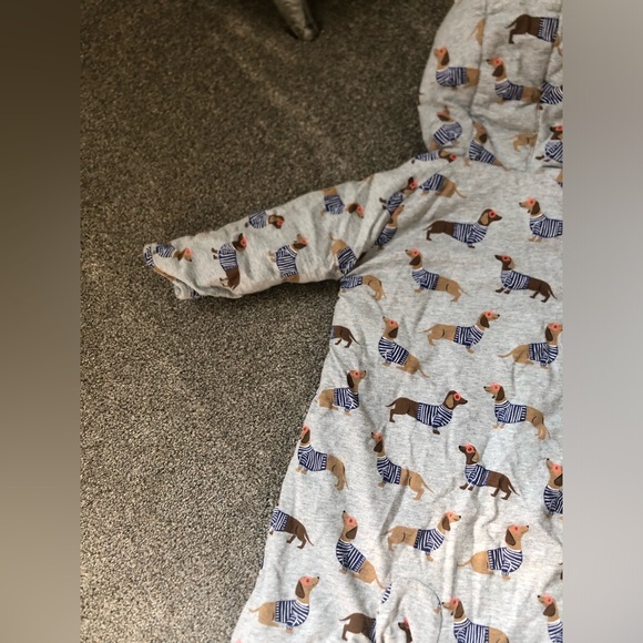 Baby Boden Dachshund Wiener Dog Print Hooded Cotton Bunting Size 18-24 Months - Picture 15 of 15